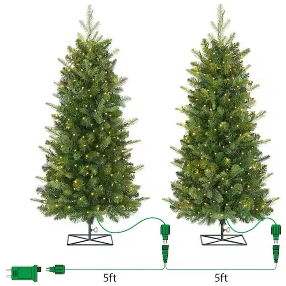 2 pk) 3 ft. Grand Duchess Twinkling Balsam Fir LED Pre-Lit Artificial Trees G4
